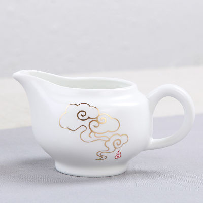Matt White Ceramic Tea Pitcher Chinese Teaset Accessory Eagle Mouth Tea Cup Coffee Milk Jug