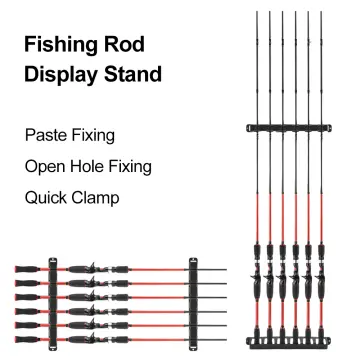 Fishing Rod Holder Horizontal Storage Rack Wall Mount Garage Boat Stand