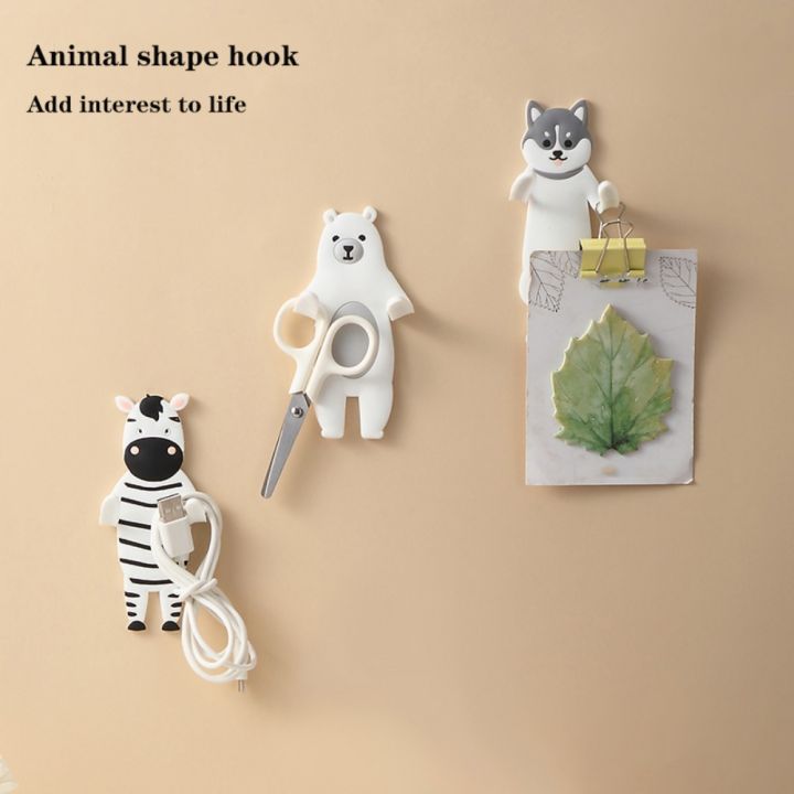 yf-and-hook-not-punch-hang-need-cute-adhesive-behind-door-do-bend-animals-to-cartoon-door-the-key-soft-can-holes