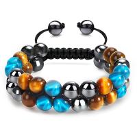 8mm Tiger Eye Beads Handmade Bracelet Jewelry Natural Stone Braided Bracelets for Men Women Healing Crystal Bangle Charms and Charm Bracelet