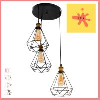 ไฟช่อ CST 6113-3 3 หัว MODERN โลหะ สีดำMULTI-PENDANT CST 6113-3 MODERN METAL BLACK 3-LIGHT **คุ้มที่สุดแล้วจ้า**