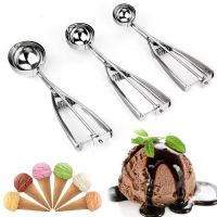 Ice Cream Scoop Stainless Steel Cookie Dough Scooper For Fruit Melon Baller Digging Ball Kitchen Confectionery Tool Accessories