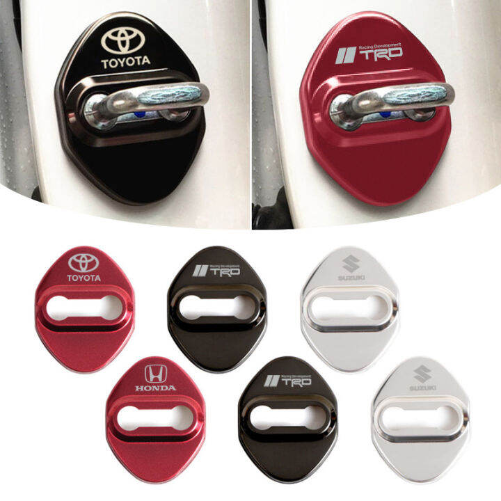 【COD&Ready Stock】4pcs/set Car Door Lock Protective Cover Stainless