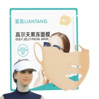 Golf Sun Protection Face Patch Hiking UV Protection Cooling Jelly Face Patches Golf Facial Mask Universal Sunscreen Facial Mask