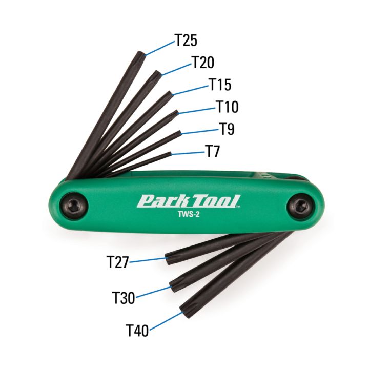 park-tool-tws-2-ประแจพับหัวดาว-ประแจดาว-หัวดาว-ขนาด-t7-t9-t10-t15-t20-t25-t27-t30-และ-t40-เครื่องมือซ่อมจักรยาน-fold-up-torx-compatible-wrench-set-จาก-usa