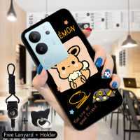 Case4you สำหรับ Vivo V29 5G Y78 5G Y78 5G + 5G แหวนใส่นิ้วสายคล้องหมีตุ่นปากเป็ดสุนัขแมวน่ารักลวดลายสัตว์น่ารักเคสซิลิโคนนิ่มกันกระแทกฝาหลังโทรศัพท์ป้องกัน TPU