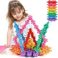 ?✆♈☎ Snowflake Building Blocks Toys Girl Interlocking Plastic Construction Set Early Educational STEM Toy Gift for Boys
