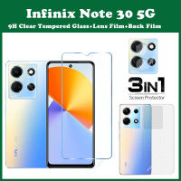 Infinix Note 30 5G กระจกเทมเปอร์ Infinix Note 30ปกป้องหน้าจอ Infinix Hot 30i 30 VIP ฝาครอบป้องกันเลนส์กล้องถ่ายรูปปกป้องหน้าจอ