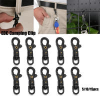 520YOSWI 5/10/15pcs High quality Mini Carabiner Tactical Survival Gear Rotatable Black Buckles Hiking Bottle Hooks Snap Spring Clasp EDC Keychain Clip