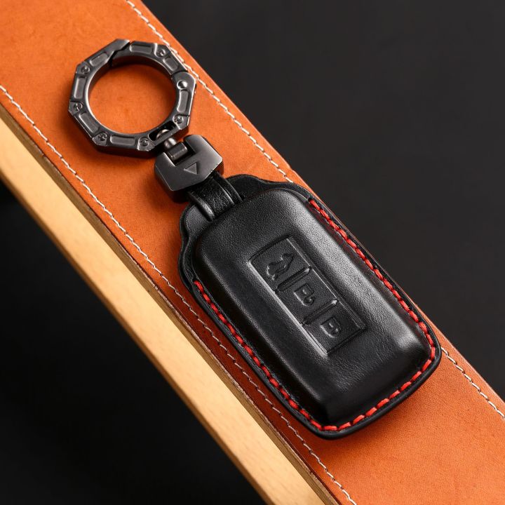 car-key-cover-for-mitsubishi-outlander-2021-eclipse-cross-asx-pajero-lancer-ex-keyring-shell-case-genuine-leather-fob-protector