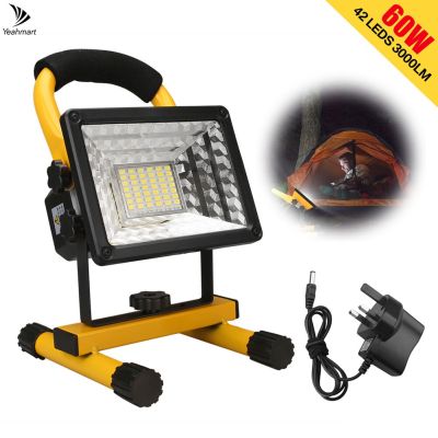 3 Modes COB LED Portable Spotlight Searchlight Camping Light Rechargeable Handheld Work Lights With Battery Waterproof Lantern Power Points  Switches