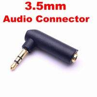 1 pcs Gold-plated Connector 3.5 Jack Right 90 Degree Angle Female To 3.5mm 3pole /4poleMale Audio Stereo Plug L Shape Adapter