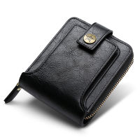 Vintage Small Mens Wallet Genuine Leather Short Purse Men Hasp Zipper Clutch Solid Porte Feuille Hommes Porte Monnaie Homme