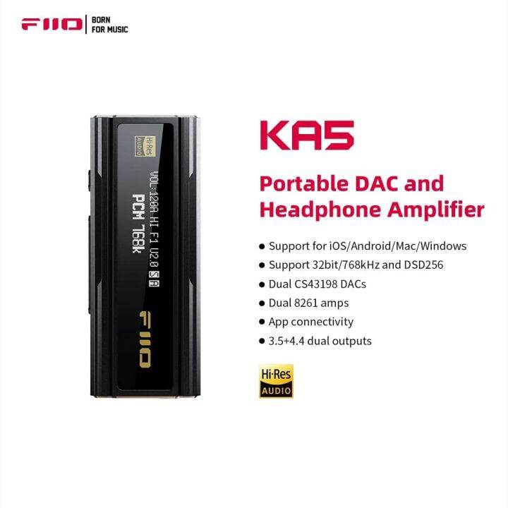Fiio KA5 High Performance Portable Dual CS43198 Chips Ultralow Noise