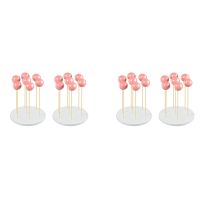 4 Pack Cake Stand - 7 Hole Lollipop Holder Display Round Candy or Sucker Stand for Wedding, Birthday Party