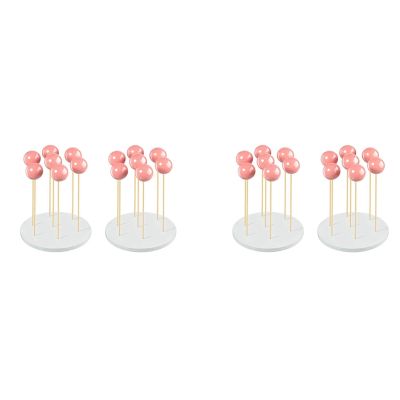 4 Pack Cake Stand - 7 Hole Lollipop Holder Display Round Candy or Sucker Stand for Wedding, Birthday Party