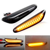 2pcs CANbus smoke LED side marker light no error indicator turn signal light for BMW 5 series E60 E61 2004 2010 no error