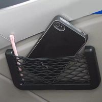 ┋ 8x15CM 1PC Black Car Seat Organizer Side Back Storage Bag Paste Net Pocket Phone Holder Car Accessories автомобильный органайзер