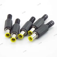 5pcs 6.5x4.4mm DIY Audio Adapter DC male Power Plug 1.3mm Pin Connector Power Plug Yellow 6.5 4.4 Male Welding YB8TH