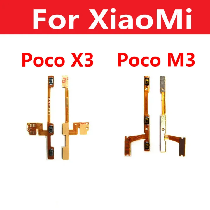 For Xiaomi Poco M3 Poco X3 Nfc Pro Power Button On Off Volume Switch Connector Flex Cable 2770