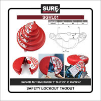 อุปกรณ์ล็อควาล์วแบบกลม ขนาด 1 -2.5 Suresafe LockoutTagout Gate Valve Lockout