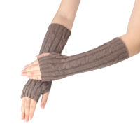 1pair Travel Outdoor High Elasticity Solid Portable Protection Keep Warm Long School Home Men Women Daily Soft Knitted Autumn Winter Fingerless Gloves