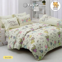 Tulip Delight ผ้าปูที่นอน ผ้านวม 3.5 ฟุต/5 ฟุต/6 ฟุต ดิสนี่ย์ ปริ้นเซส Disney Princess DLC133 (ทิวลิปดีไลท์)