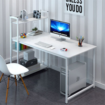 Computer Desk โต๊ะคอมพิวเตอร์   โต๊ะทำงาน โต๊ะเขียนหนังสือ พร้อมชั้นวางของ รองรับน้ำหนักได้ดี ประกอบง่าย Smart décor