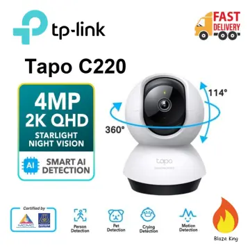 Tapo C220 4MP/2K Pan/Tilt AI CCTV WIFI & Wireless IP Camera with Smart AI  Detection & Notifications TAPO C200 C210 C110