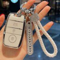 Leather Rope No. Plate Car Key Case Cover for Kia K2 Rio Sorento K4 Cerato Picanto Stonic Niro Morning Picanto Elantra Sportage Key Chains