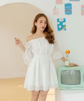 APIN - Off shoulder mini dress เดรสชีฟองเปิดไหล่