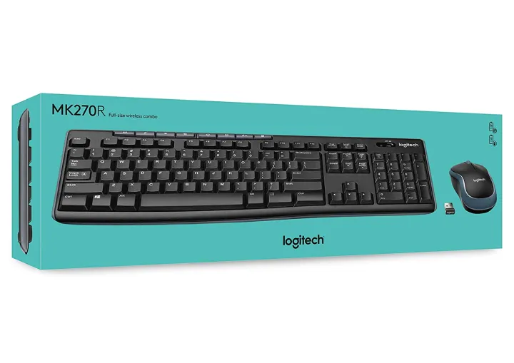 Logitech MK270R Wireless Keyboard + Mouse Lazada