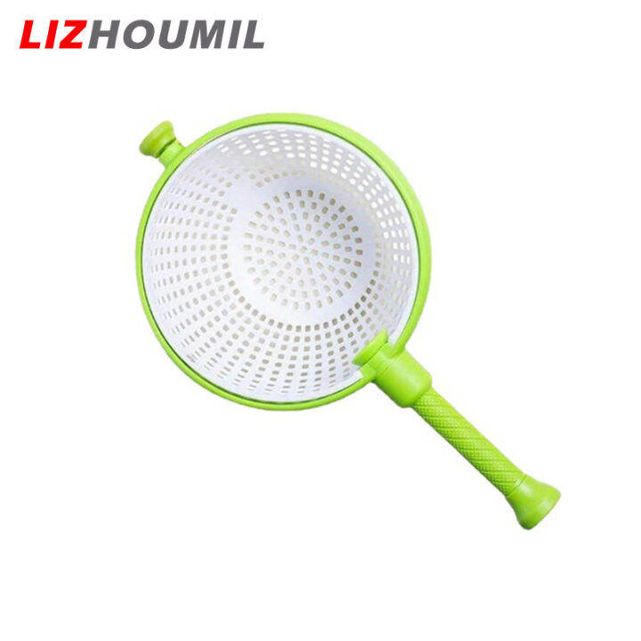 lizhoumil-เครื่องคลุกสลัดทำครัวพร้อมที่จับกันลื่นกระชอนหมุนได้360องศาสำหรับผักผลไม้