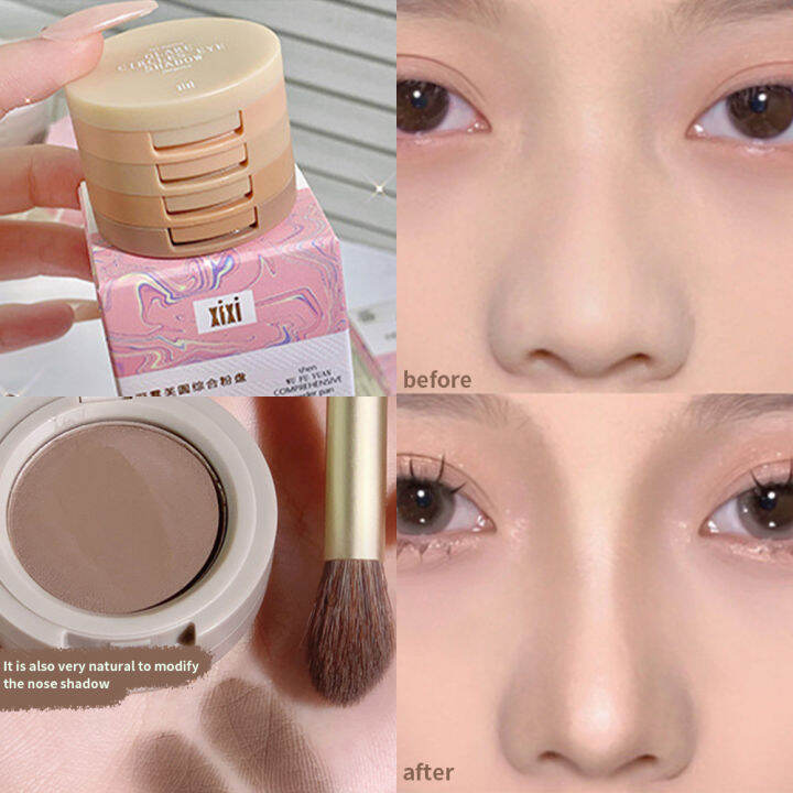 ใหม่4สีอายแชโดว์-matte-highlighter-palette-pearly-มัลติฟังก์ชั่ใบหน้าแต่งหน้า-palette-เครื่องสำอาง