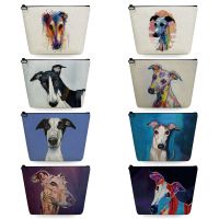 【hot】 Personalized Painting Greyhound Dog Printing Women  39;s Designers Durable Makeup Organizer Toiletry