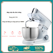 [HCM]Máy trộn bột máy đánh trứng cỡ lớn đa năng bát inox 5 lít 6.5 lít công suất 1000W 1300W máy trộn bột đánh kem làm bánh tiện dụng