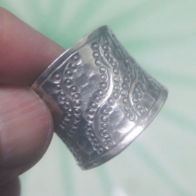 Nice Karen hill tribe silver design are unique. beauty as a valuable souvenir.Valuable gifts for loved ones Size 9.5 S