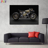 โปสเตอร์ผ้าใบแต่งลายรถจักรยานยนต์ FAY-Ducati 1199 Superleggera และจิตรกรรมฝาผนังที่พิมพ์