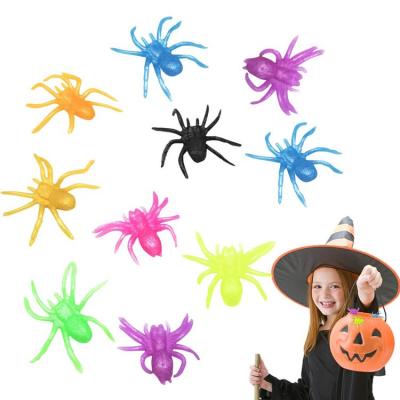 Spider Kids Squeeze Toy Pinch Toy Small Fidget Squeeze Toy Stress Ball for Kids Pinch Toy Flexible Tpr Fidgets 10Pcs Mini Spiders Set Prank Toys for Kids Sensory kindly
