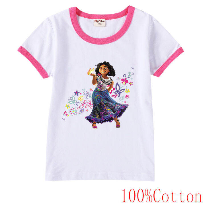 encanto-เสื้อยืดแขนสั้นเด็กผู้ชายเด็กผู้หญิง-เสื้อคอกลมลายการ์ตูนทรงหลวมเสื้อยืดเด็กแฟชั่นฤดูร้อนผ้าฝ้าย8812