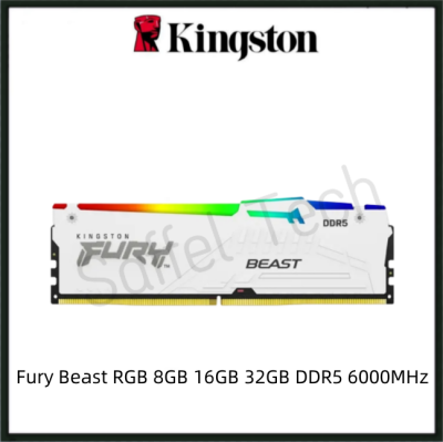 Kingston Fury Beast RGB 16GB 32GB DDR5 6000MHz RAM  Gaming Desktop Memory White