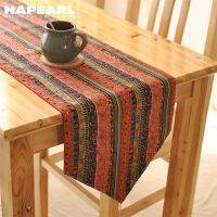 【cw】 NAPEARL Classic Style Exotic Table Decoration Fashion TV Cabinet Table Runner Flag Linen Fabrics