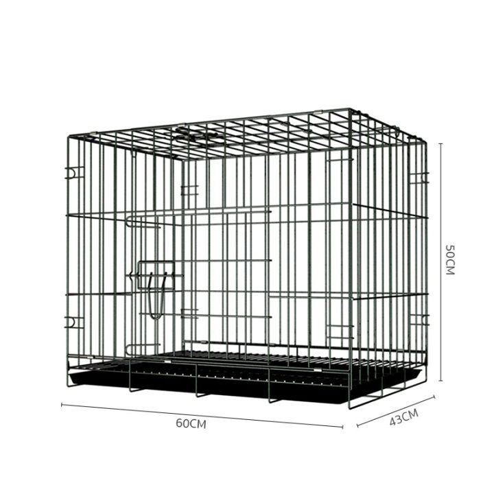 กรงสุนัขพับได้-กรงกระต่าย-กรงแมว-กรงพับได้-กรง-เคลือบสีกันสนิม-dog-cage-สำหรับสุนัข-แมว-และสัตว์เลี้ยงขนาดเล็ก-มีประตู-มีถาดรอง-2-ขนาด-abele