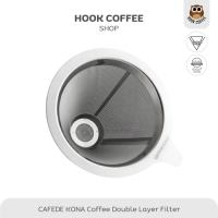 CAFEDE KONA Coffee Double layer Filter - ดริปเปอร์สแตนเลส ทรง V60