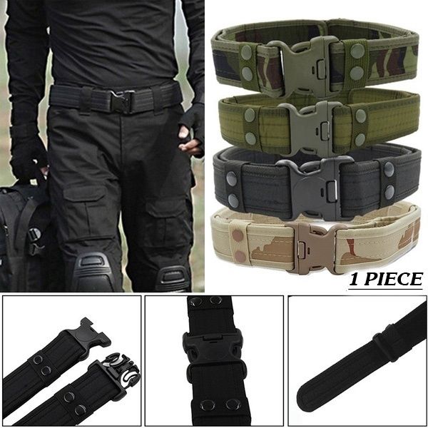 Outdoor Multi-functional Camouflage Tactical Belt Men's Military ...
