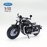 โมเดลรถจักรยานยนต์จําลอง Welly 1:12 Triumph Bonneville Bobber พร้อมส่ง