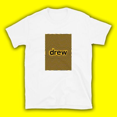 เสื้อยืดผ้าฝ้ายพิมพ์ลาย☫Drew T-shirt collection D illusion design print T-shirt short sleeve unisex  0SEW