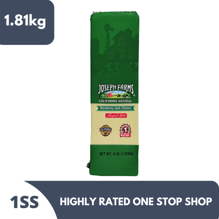 Joseph Farms California Natural Monterey Jack Cheese 1.81kg Lazada PH
