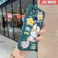 JIUMOO เคสสำหรับ OPPO R15 Pro เคสนิ่มลายกระต่ายดาวการ์ตูนบางดีไซน์ใหม่เคสมือถือนิ่มบางเคสขอบสี่เหลี่ยมด้านข้างบางกรอบซิลิโคนเคสป้องกันการกระแทก