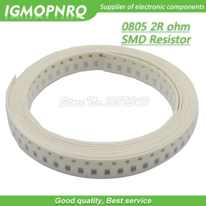 300pcs 0805 SMD Resistor 2 ohm Chip Resistor 1/8W 2R ohms 0805 2R